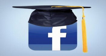 Facebook icon wearing graduation hat
