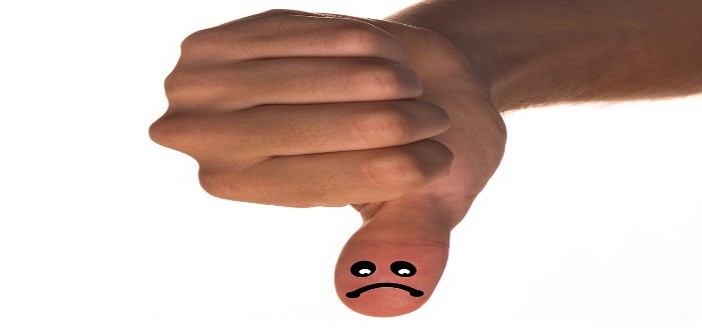 Thumbs down sad face
