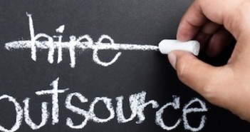 5 Telltale Signs You’re Better Off Outsourcing Your Online Marketing Man writing chalk blackboard hire outsource