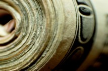 Dollar bills roll