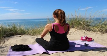 young woman meditating